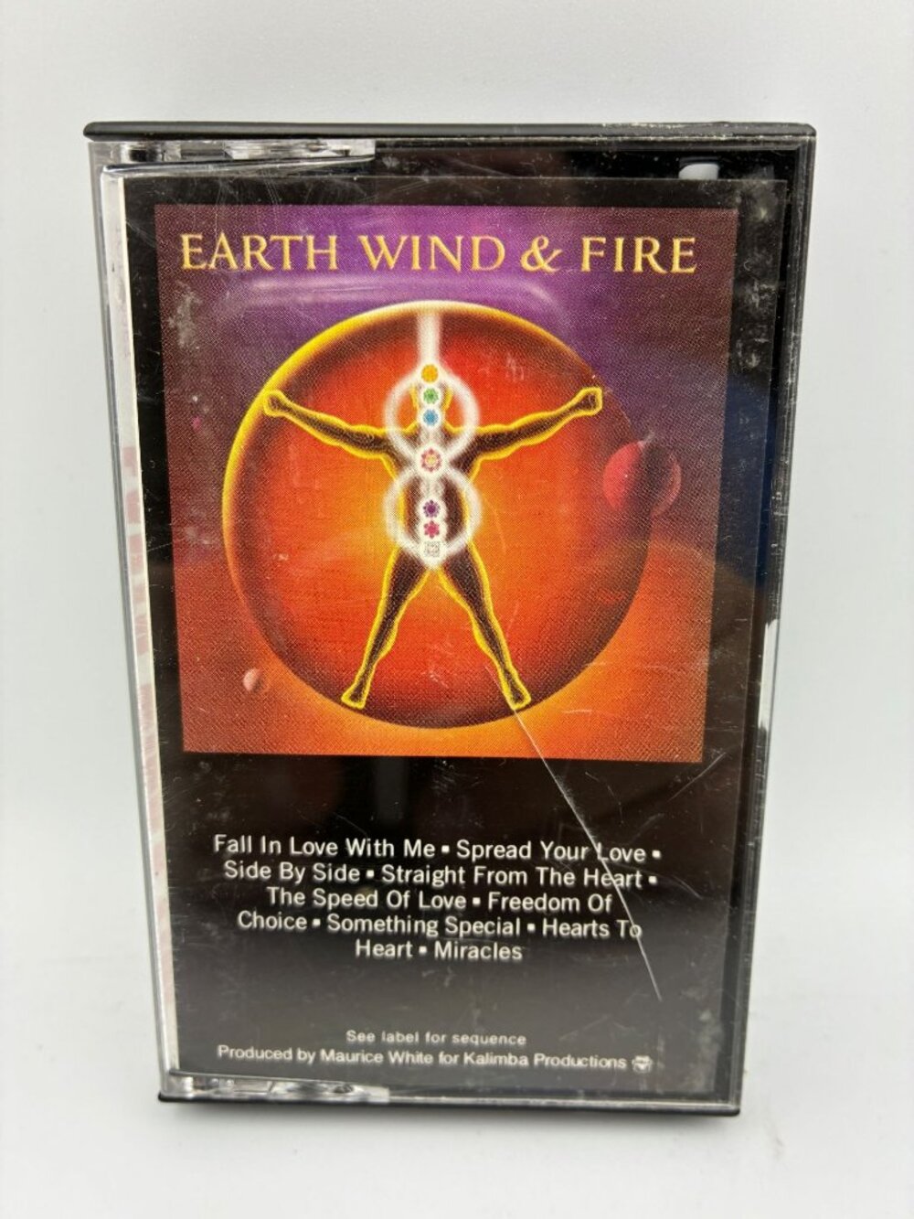 Earth Wind & Fire Powerlight Album 1983 Cassette Columbia Label Vintage